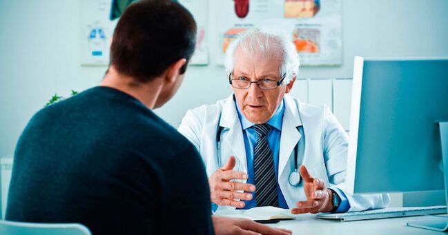 A doctor prescribes potency-enhancing drugs to a man