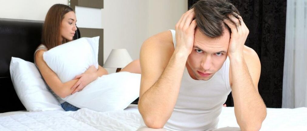 Male loses his sexual attraction to his partner due to weak potency